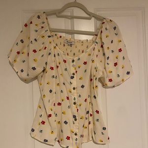 Madewell Blouse with Flowers